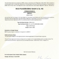 EASA Typ Zertifikat für JS MD 3 RES erteilt