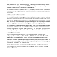 Piper Deutschland AG makes strategic investment in electric aircraft manufacturer MD Aircraft GmbH